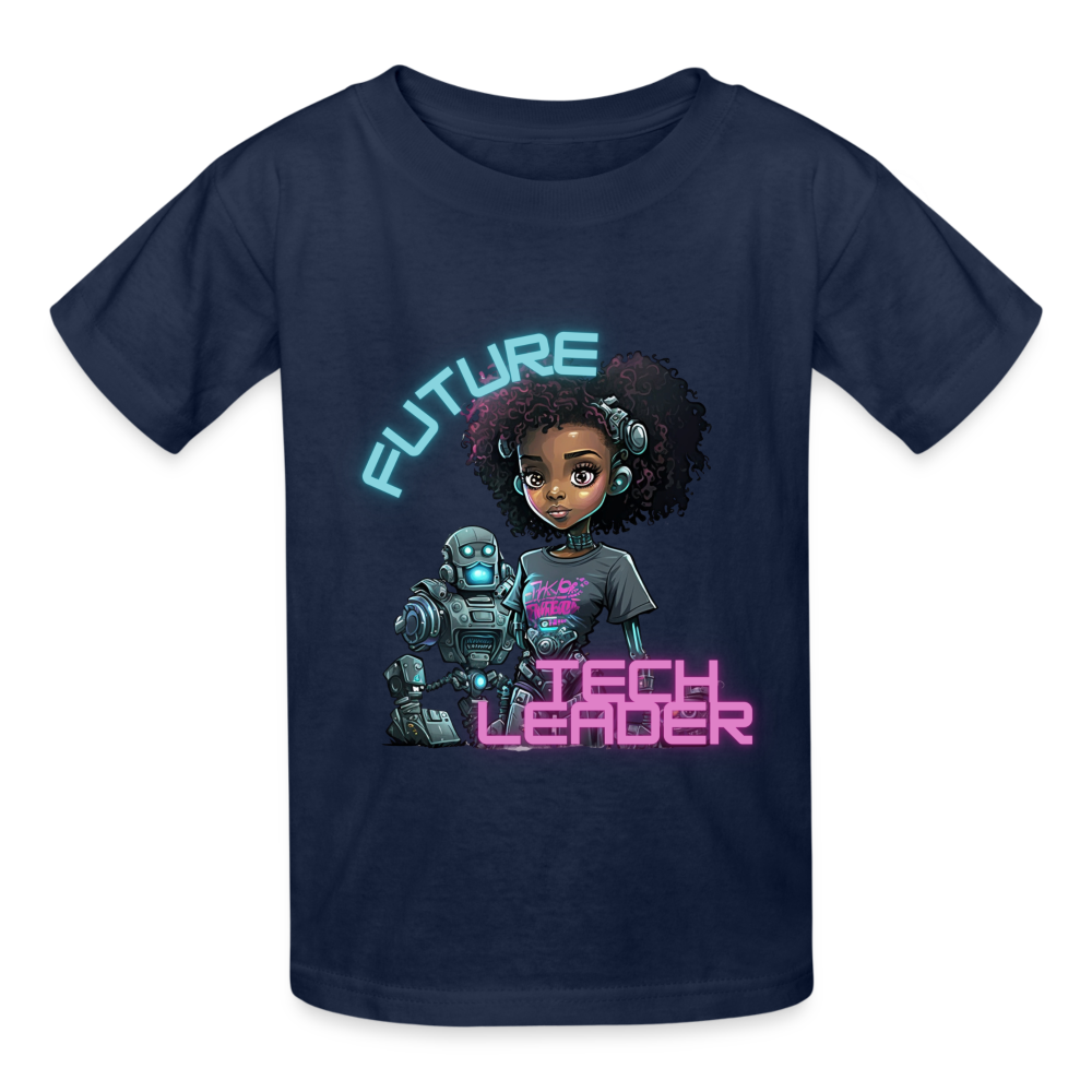 Future Tech Leader - Hanes Youth Tagless T-Shirt - navy