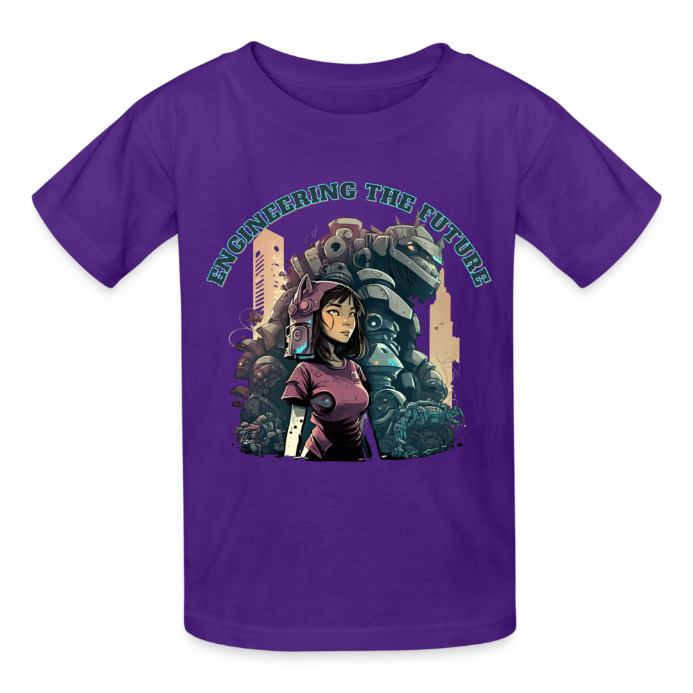 Engineering the Future - Gildan Ultra Cotton Youth T-Shirt - purple