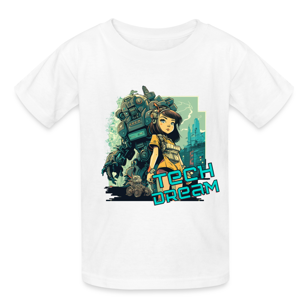 Tech Dream - Gildan Ultra Cotton Youth T-Shirt - white