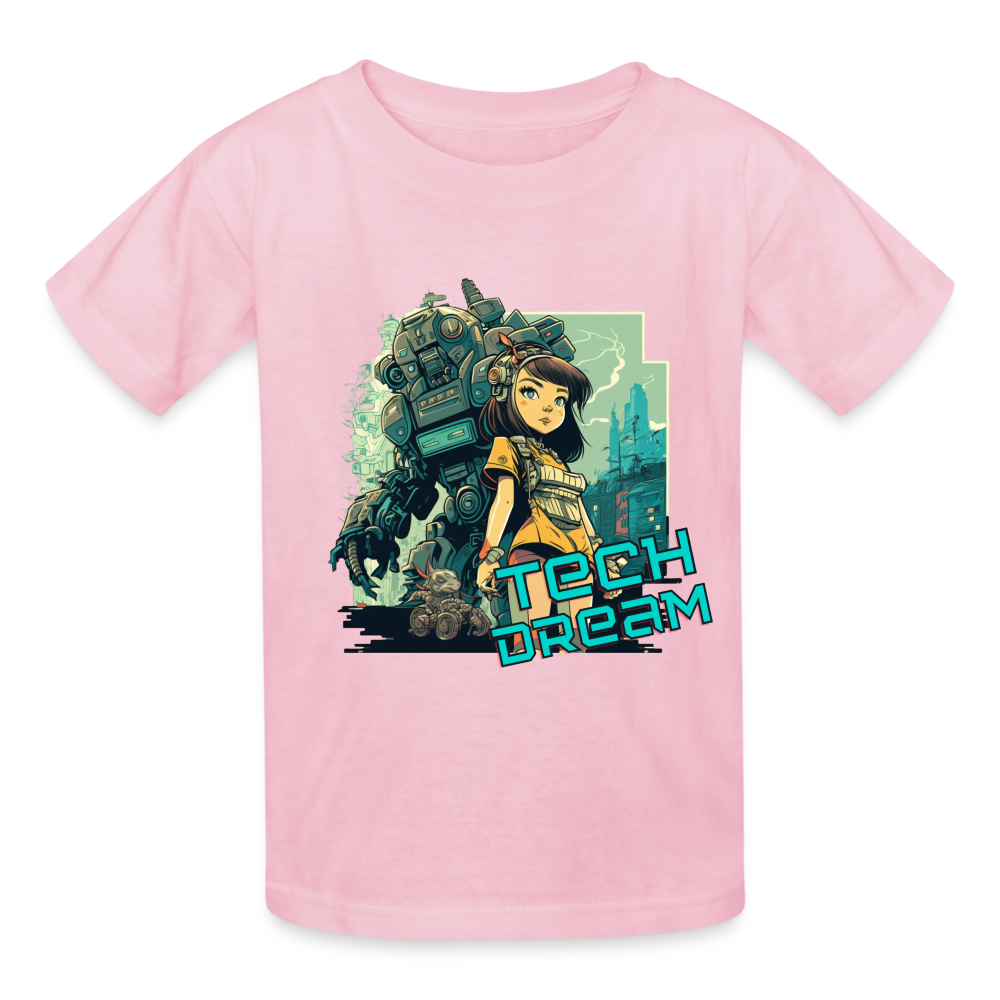 Tech Dream - Gildan Ultra Cotton Youth T-Shirt - light pink