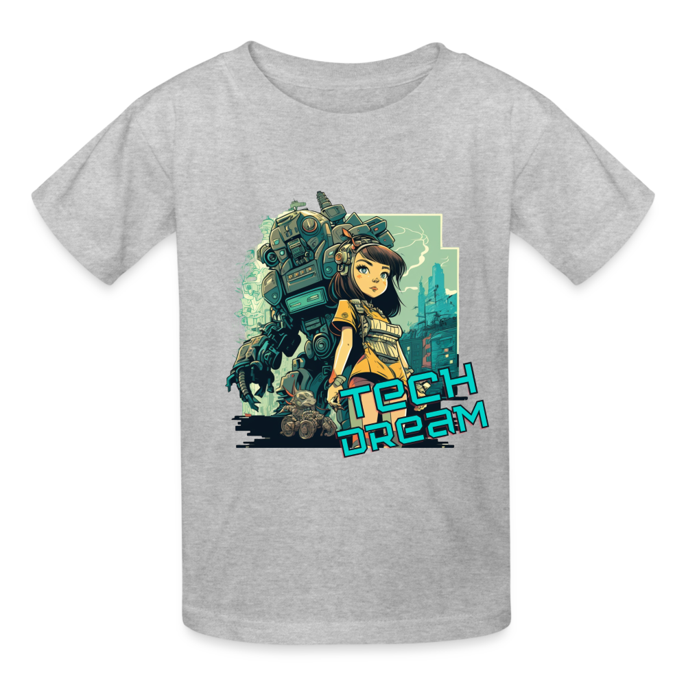 Tech Dream - Gildan Ultra Cotton Youth T-Shirt - heather gray