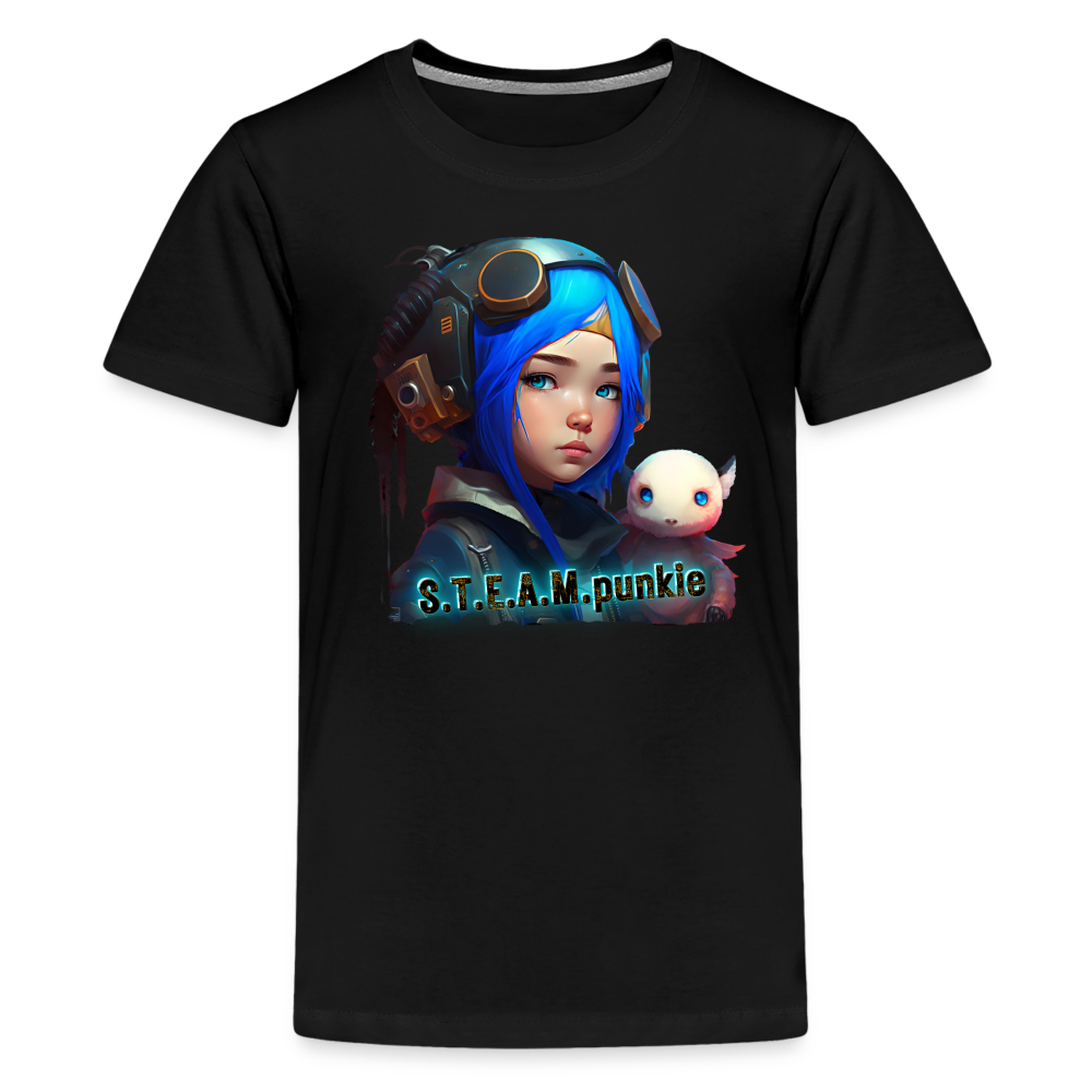 S.T.E.A.M. punkie - Kids' Premium T-Shirt - black