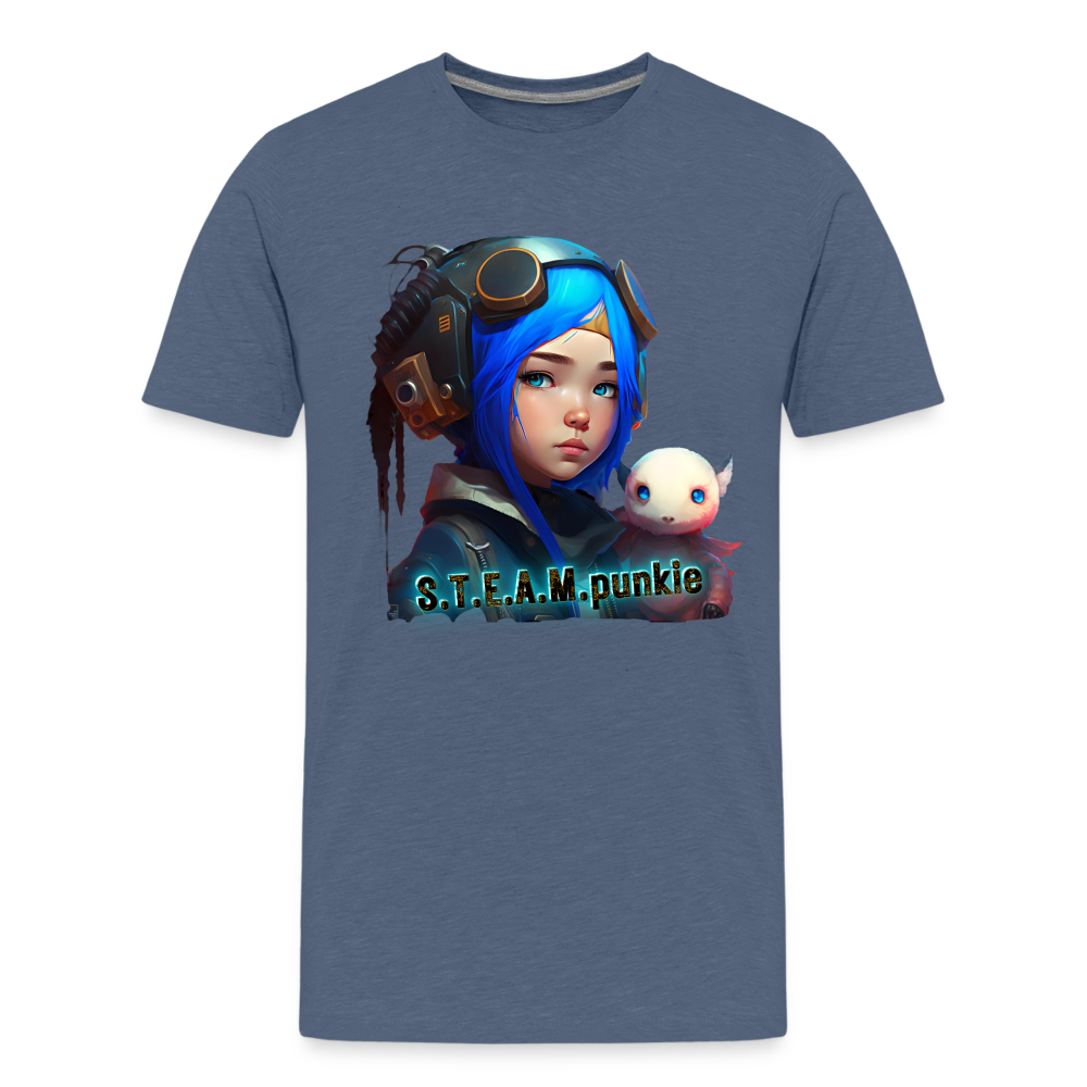S.T.E.A.M. punkie - Kids' Premium T-Shirt - heather blue