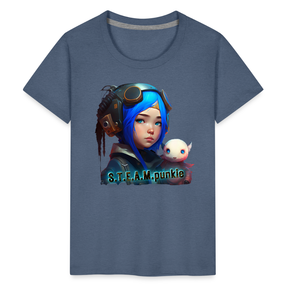 S.T.E.A.M. punkie - Kids' Premium T-Shirt - heather blue