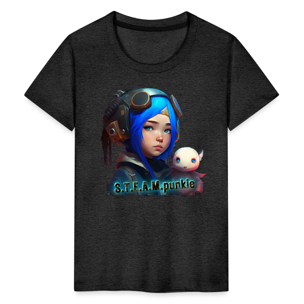 S.T.E.A.M. punkie - Kids' Premium T-Shirt - charcoal grey