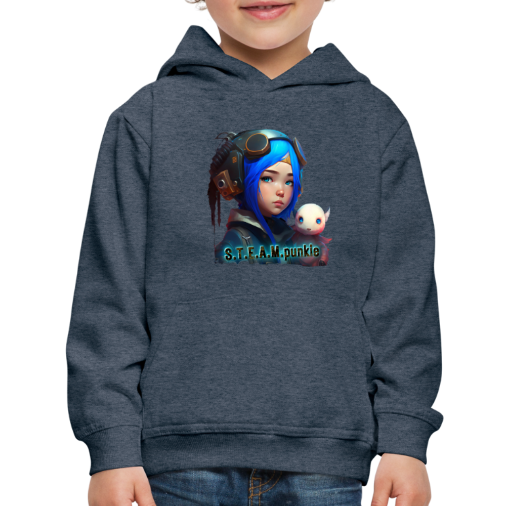 S.T.E.A.M. punkie - Kids‘ Premium Hoodie - heather denim