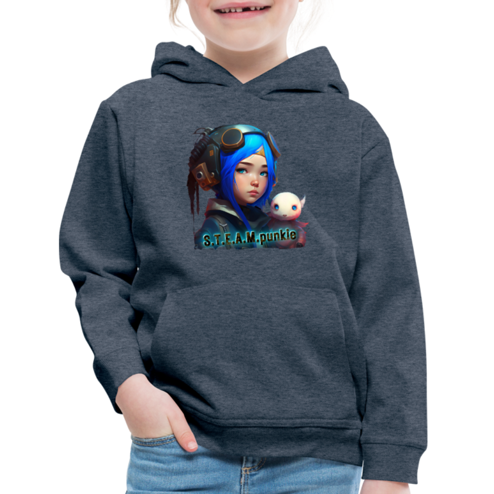 S.T.E.A.M. punkie - Kids‘ Premium Hoodie - heather denim