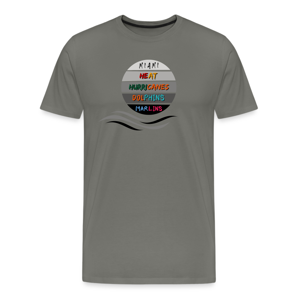 Miami Fanatic - Men's Premium T-Shirt - asphalt gray