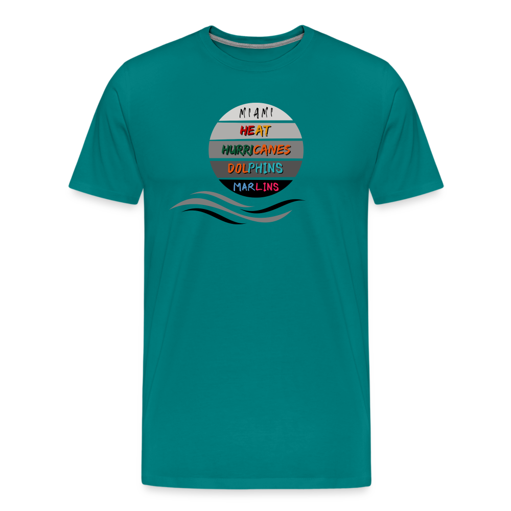 Miami Fanatic - Men's Premium T-Shirt - teal