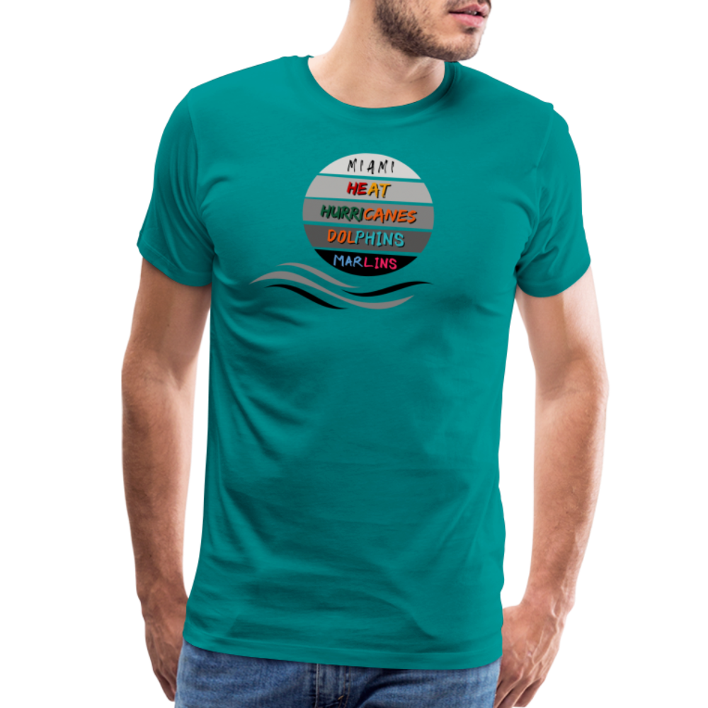Miami Fanatic - Men's Premium T-Shirt - teal