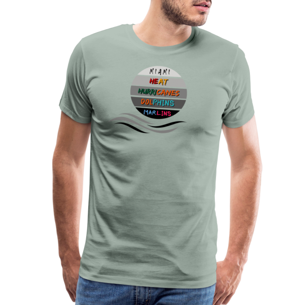 Miami Fanatic - Men's Premium T-Shirt - steel green