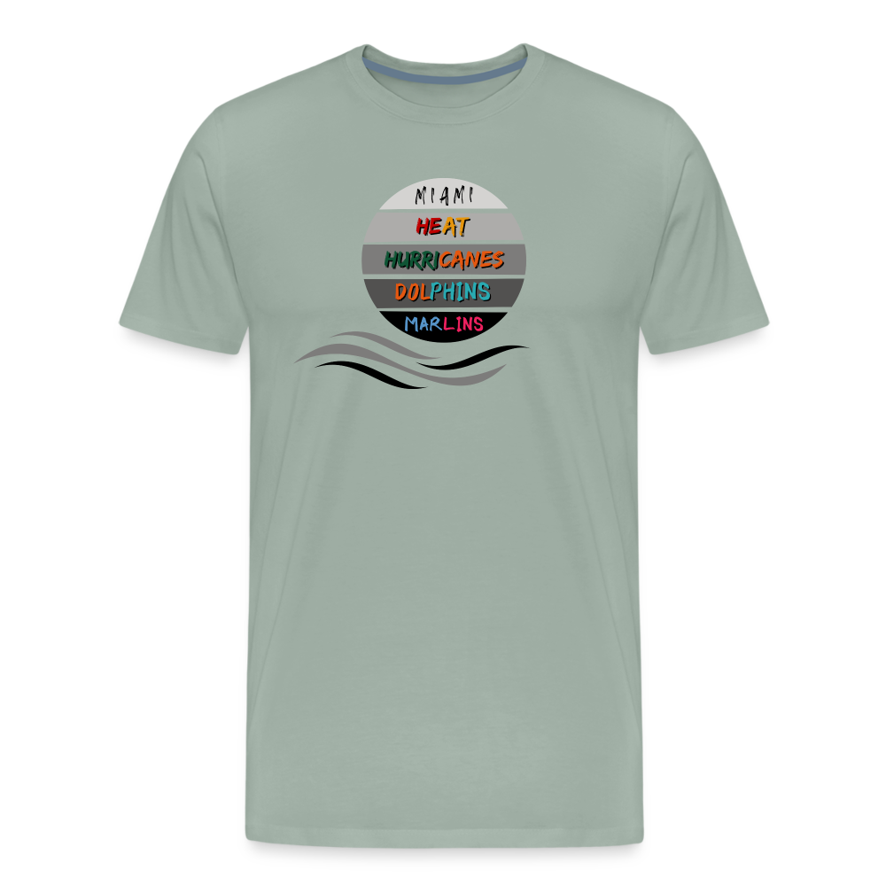 Miami Fanatic - Men's Premium T-Shirt - steel green