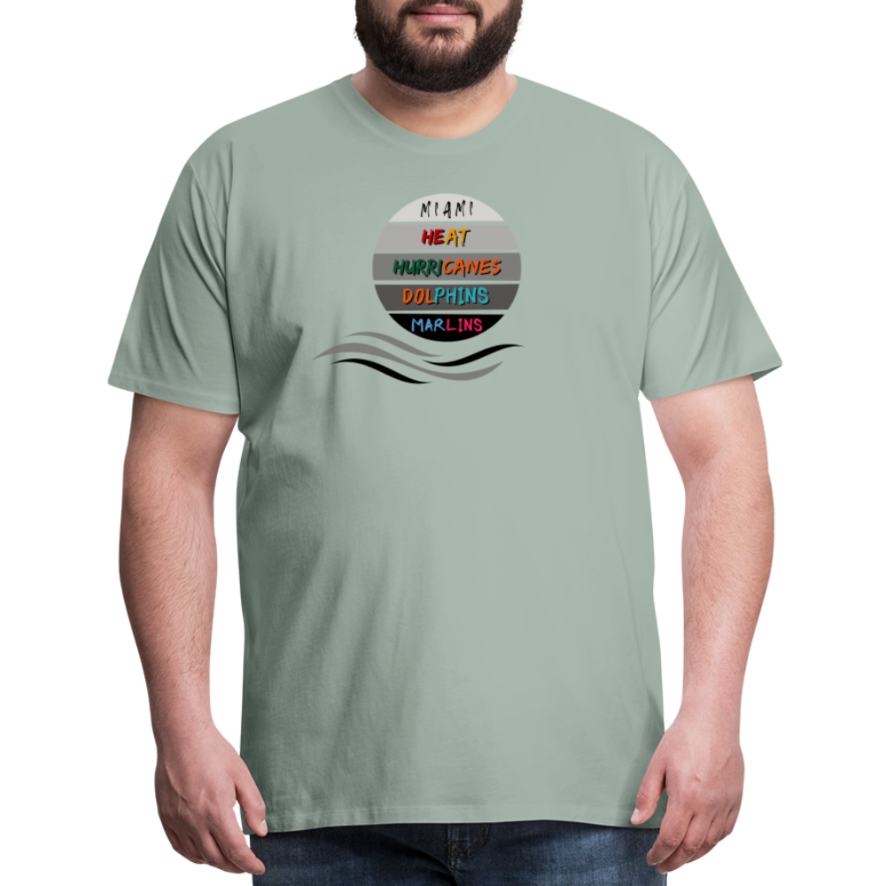 Miami Fanatic - Men's Premium T-Shirt - steel green