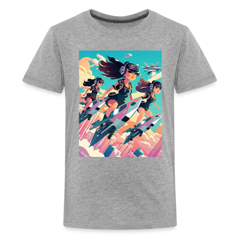 Jetsetter 3K - Kids' Premium T-Shirt - heather gray