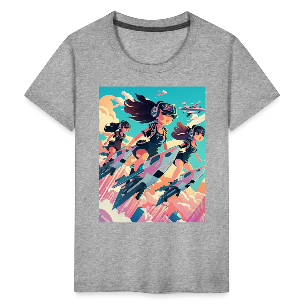 Jetsetter 3K - Kids' Premium T-Shirt - heather gray