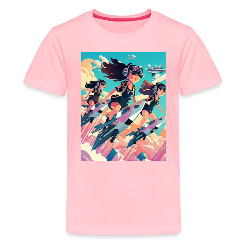 Jetsetter 3K - Kids' Premium T-Shirt - pink