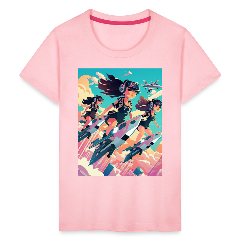 Jetsetter 3K - Kids' Premium T-Shirt - pink