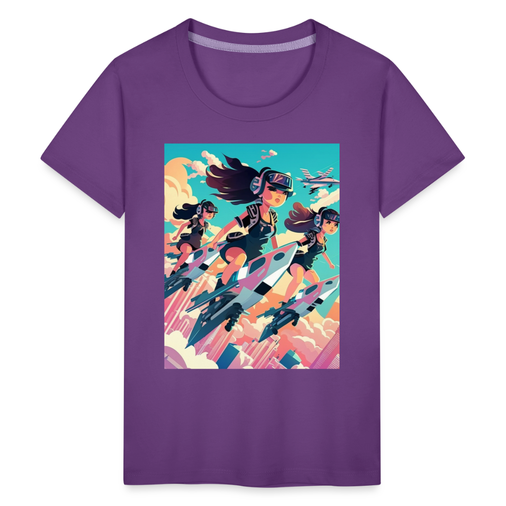 Jetsetter 3K - Kids' Premium T-Shirt - purple