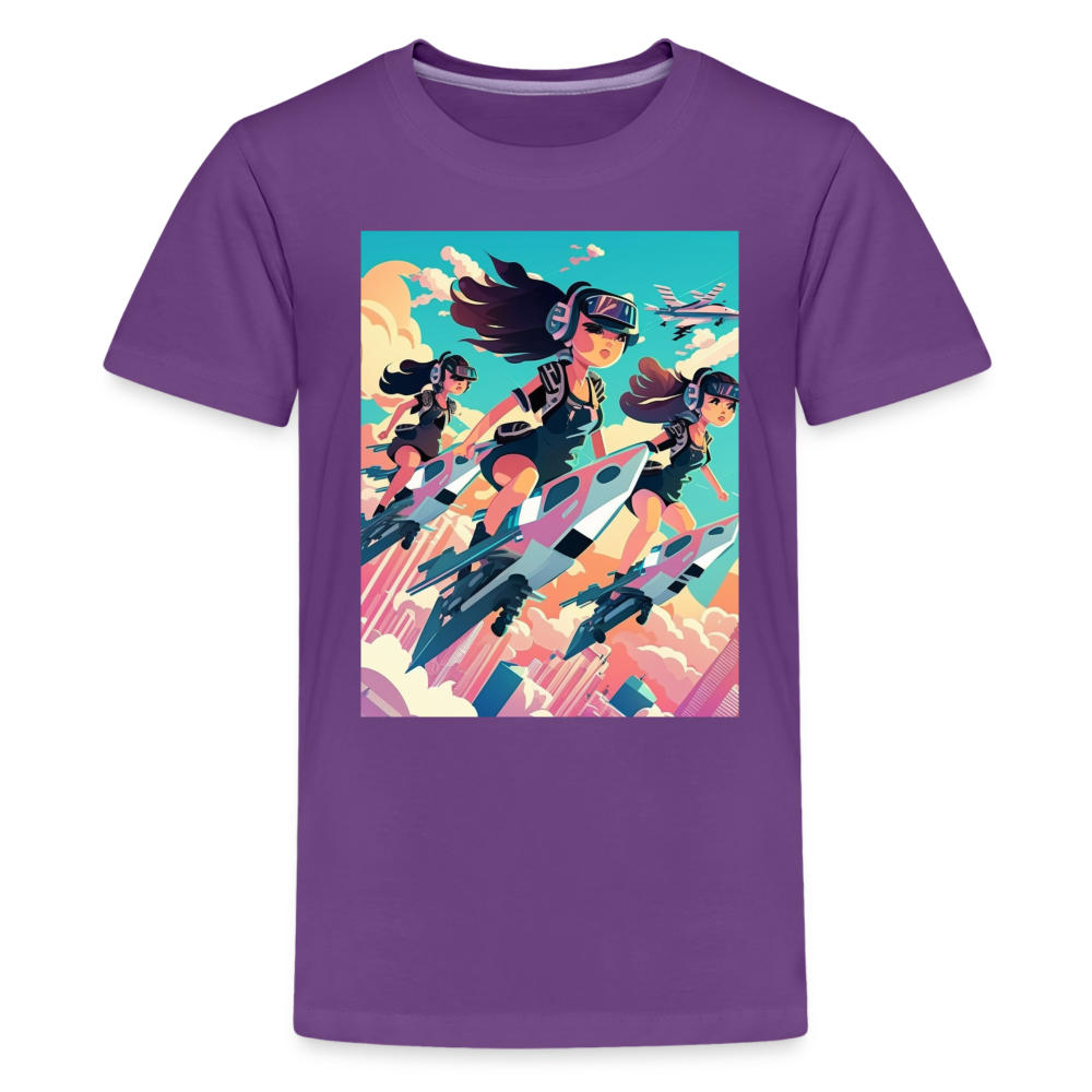 Jetsetter 3K - Kids' Premium T-Shirt - purple