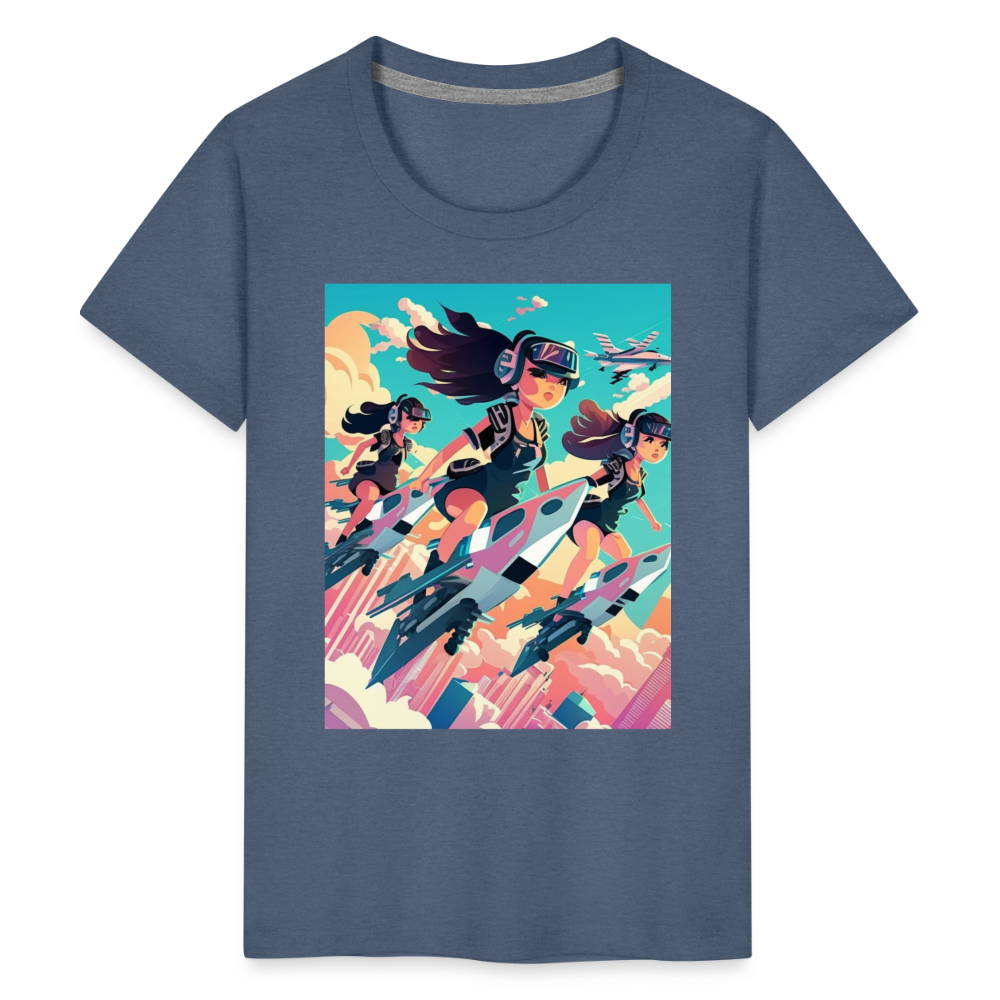 Jetsetter 3K - Kids' Premium T-Shirt - heather blue