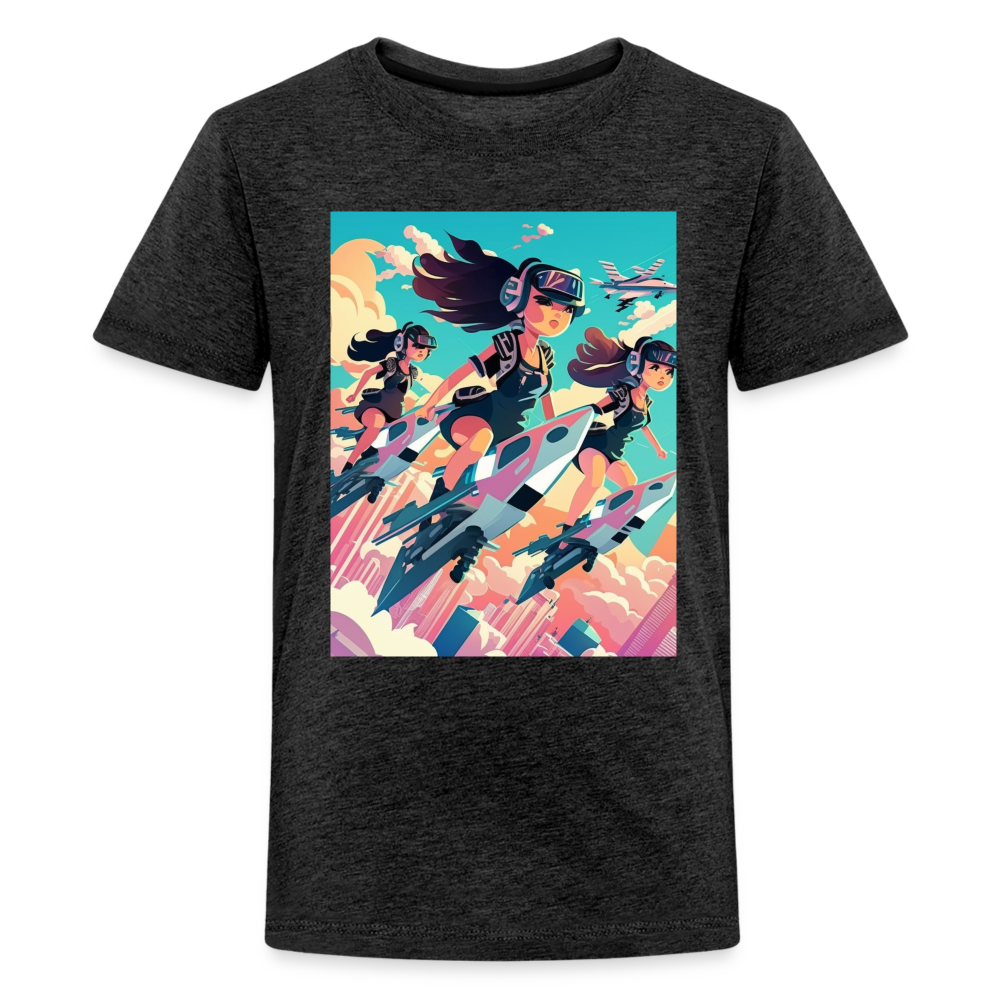Jetsetter 3K - Kids' Premium T-Shirt - charcoal grey