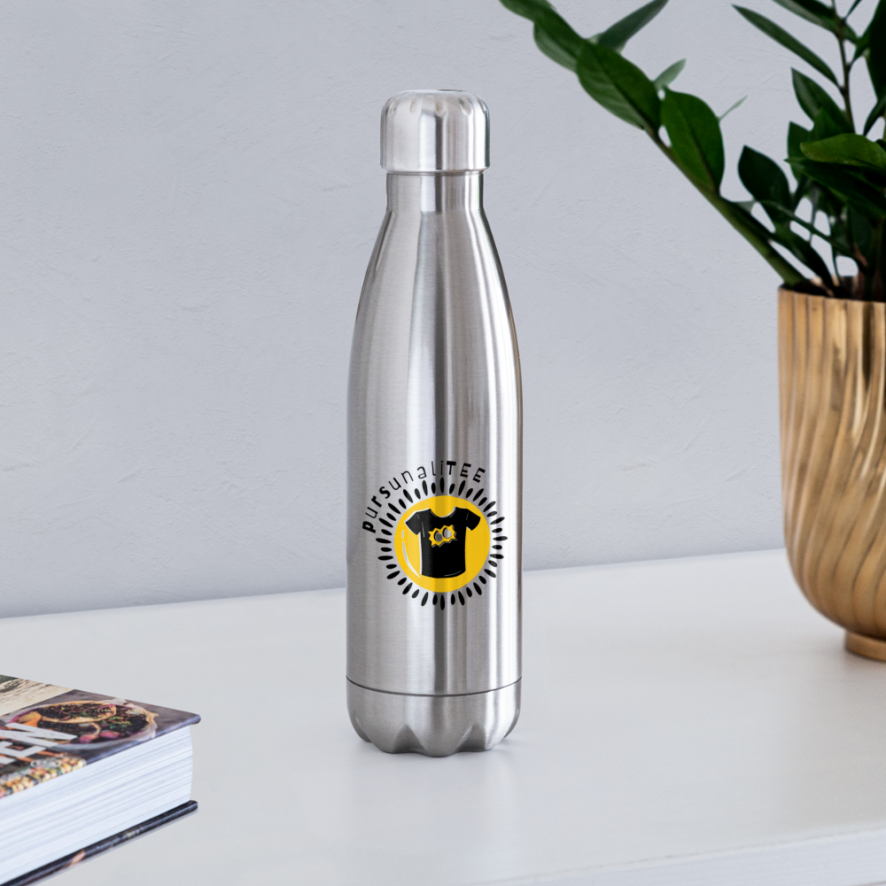 SAMPLE 2-Sided: Insulated Stainless Steel Water Bottle - silver