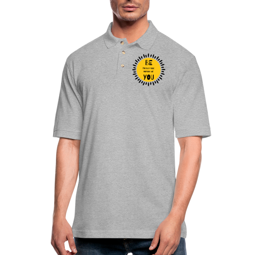 SAMPLE - Men's Pique Polo Shirt - heather gray