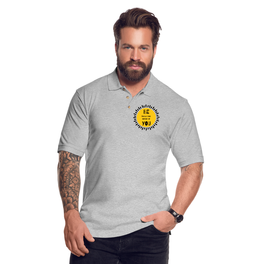 SAMPLE - Men's Pique Polo Shirt - heather gray