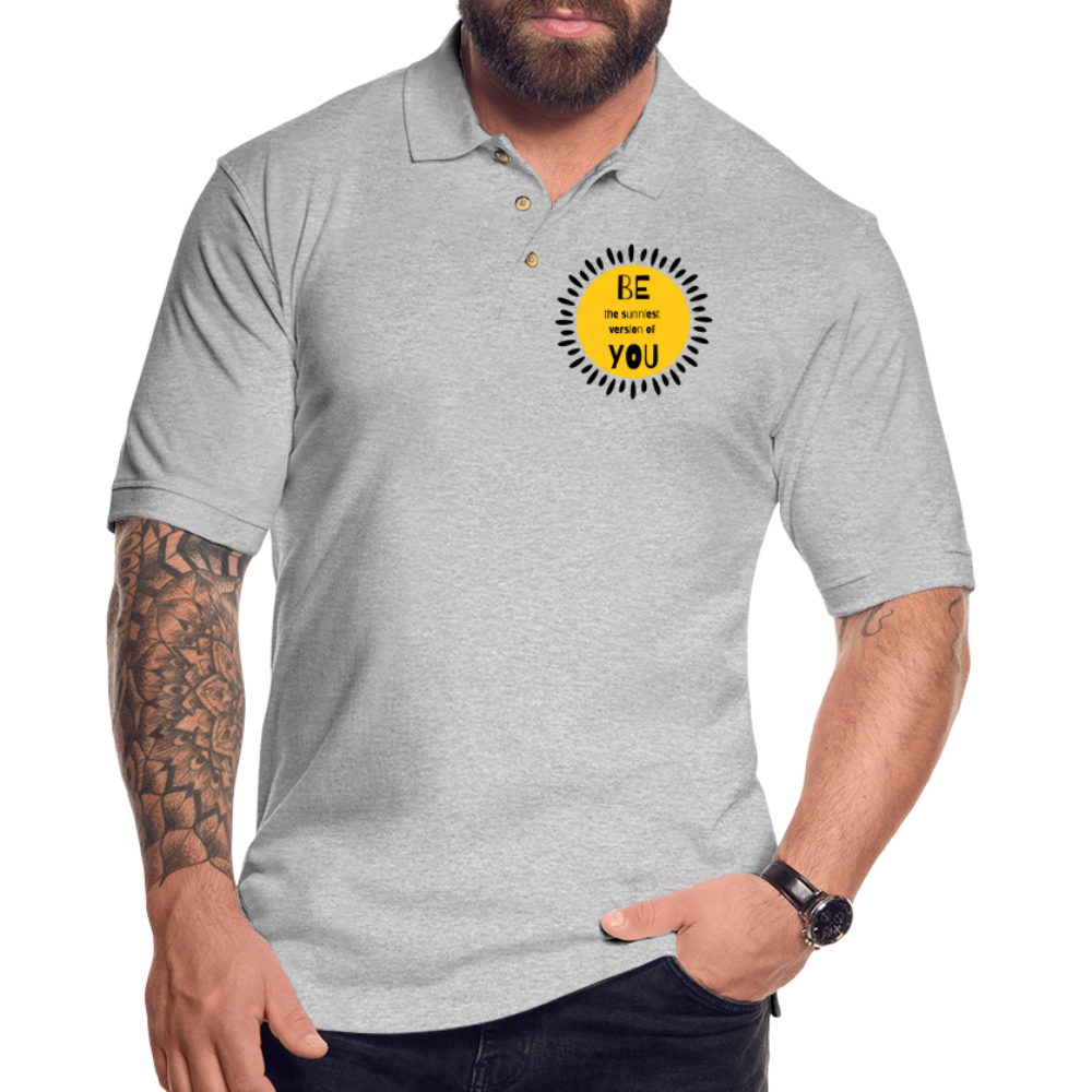 SAMPLE - Men's Pique Polo Shirt - heather gray