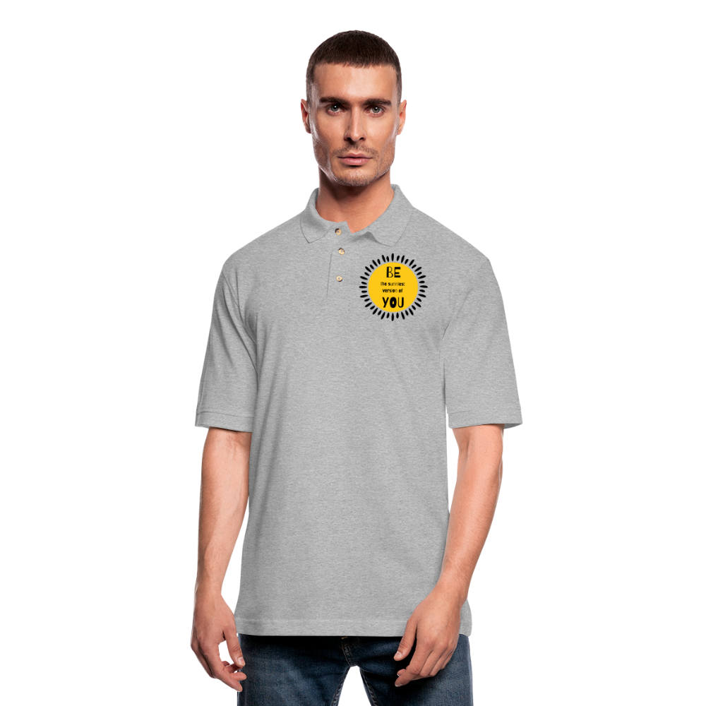 SAMPLE - Men's Pique Polo Shirt - heather gray