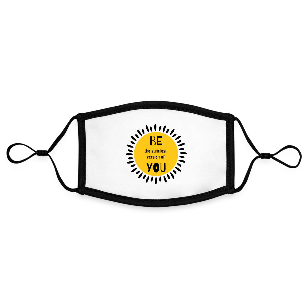 SAMPLE: Adjustable Contrast Face Mask (Small) - white/black