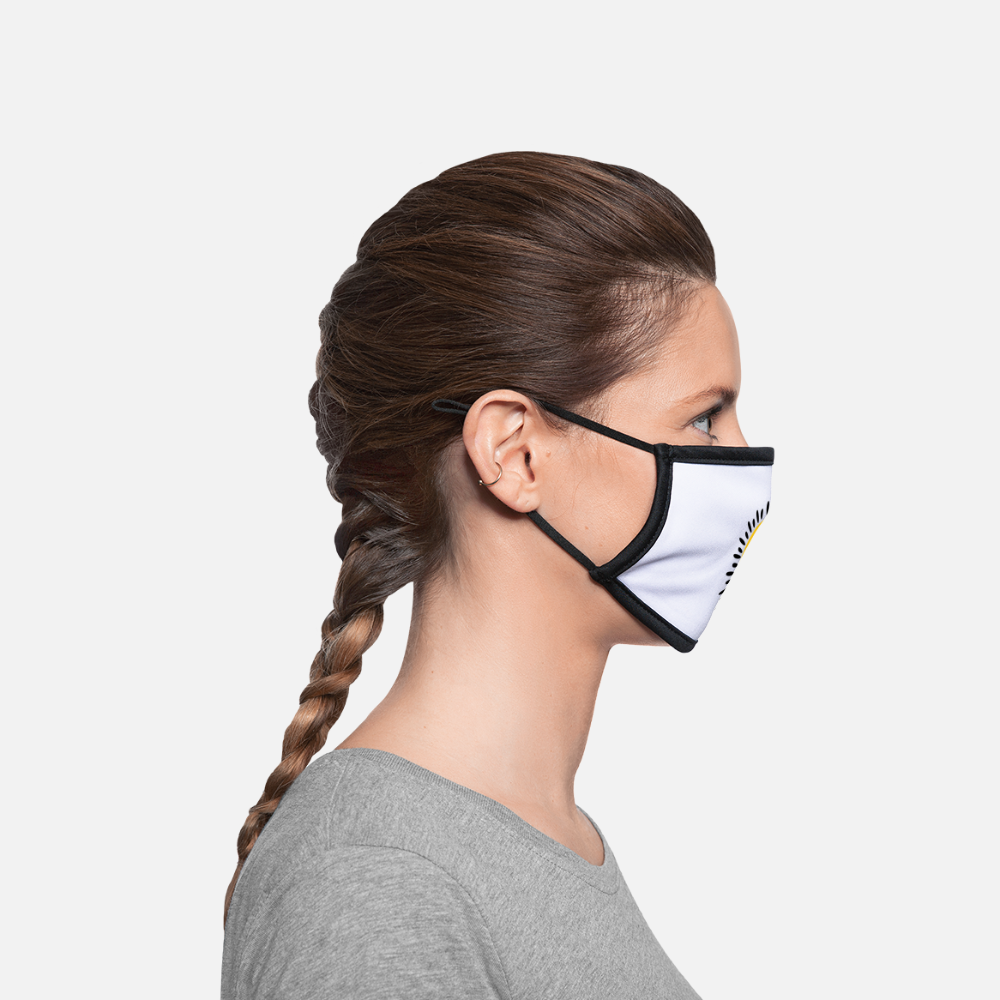 SAMPLE: Adjustable Contrast Face Mask (Small) - white/black