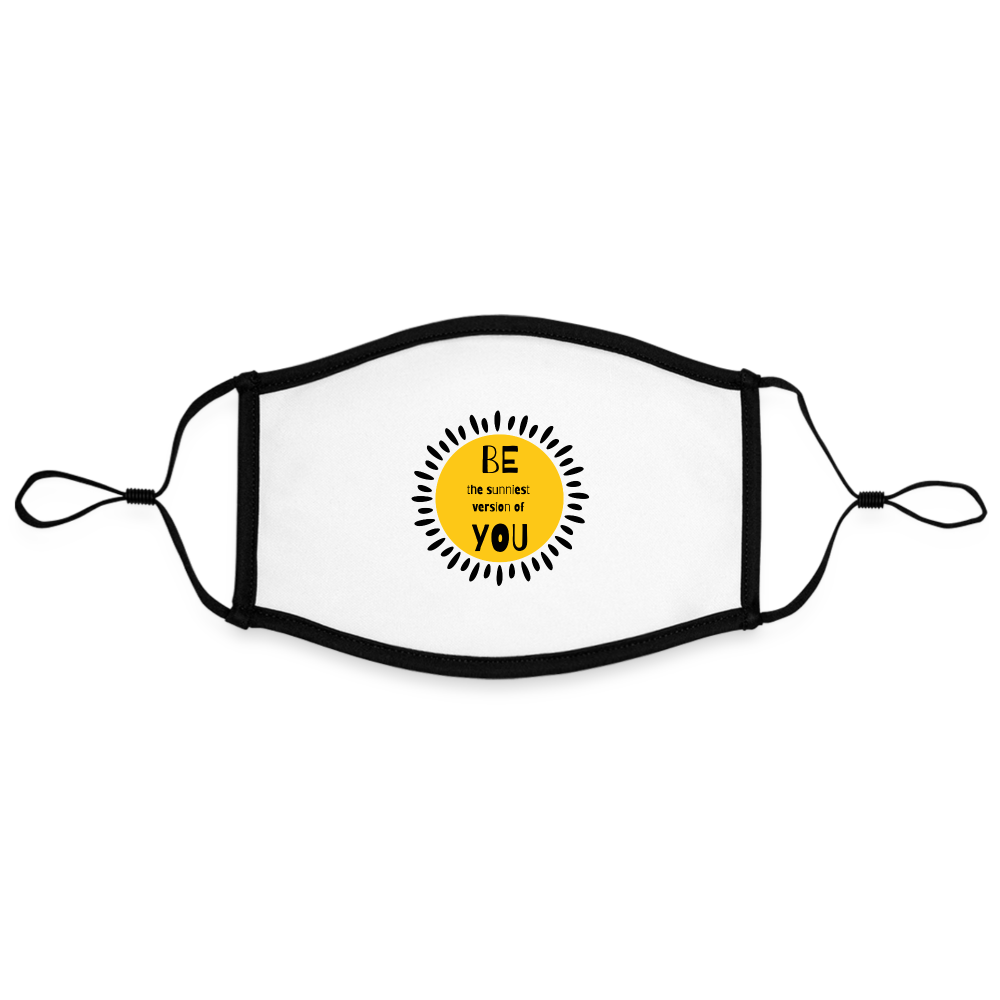 SAMPLE: Adjustable Contrast Face Mask (Large) - white/black