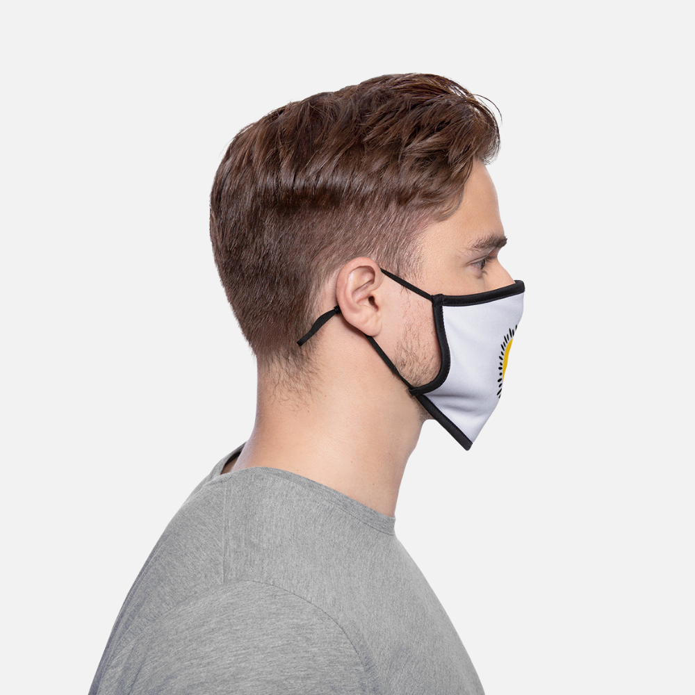 SAMPLE: Adjustable Contrast Face Mask (Large) - white/black