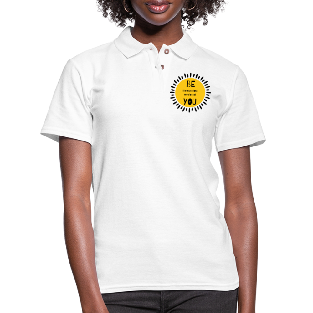 SAMPLE: Women's Pique Polo Shirt - white