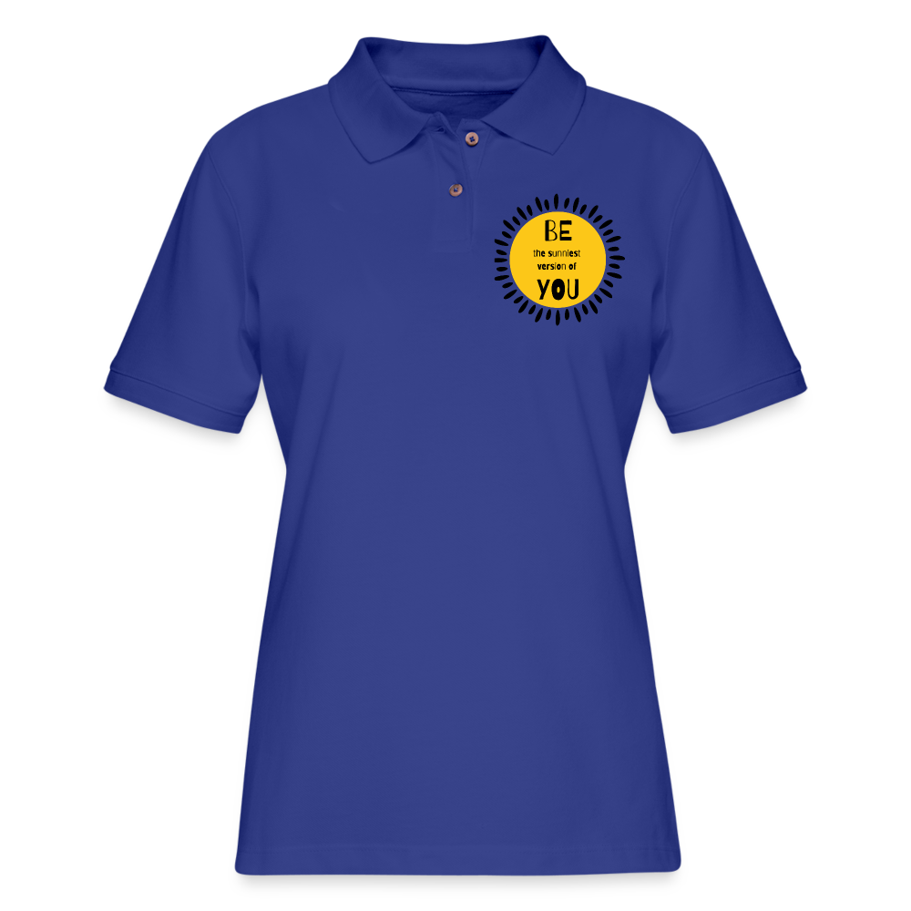SAMPLE: Women's Pique Polo Shirt - royal blue