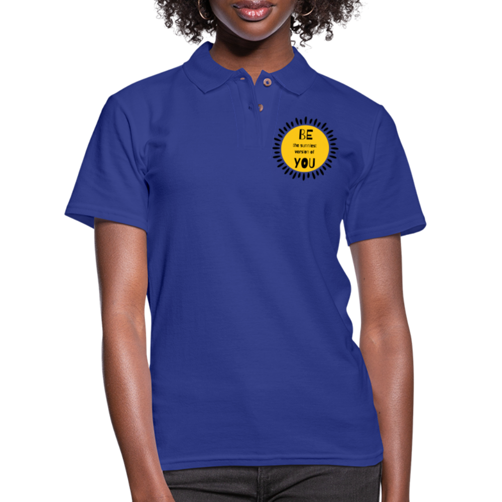 SAMPLE: Women's Pique Polo Shirt - royal blue
