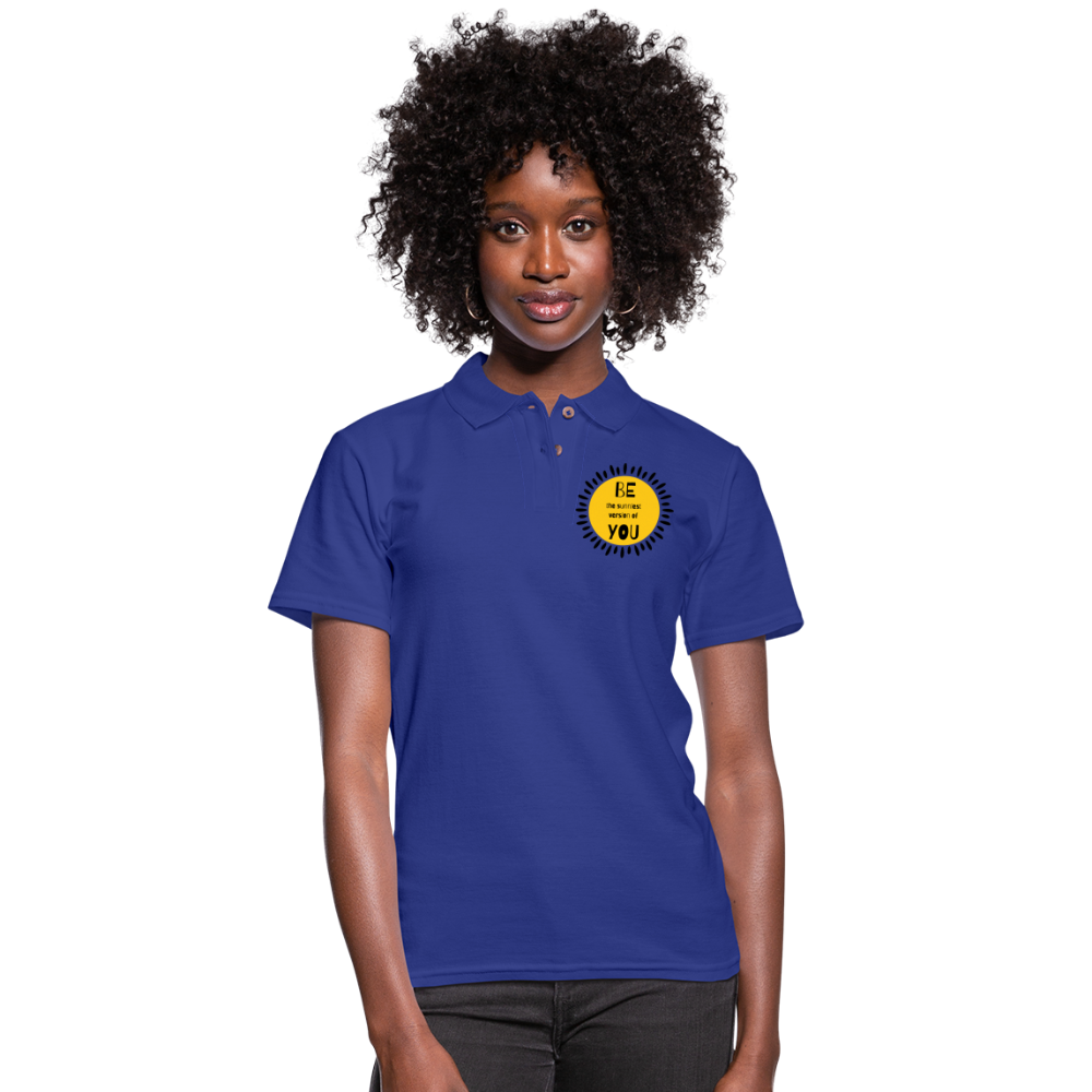 SAMPLE: Women's Pique Polo Shirt - royal blue
