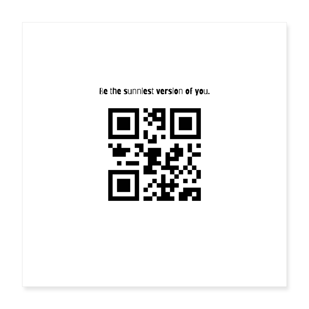 SAMPLE QR Code: Poster 16x16 - white