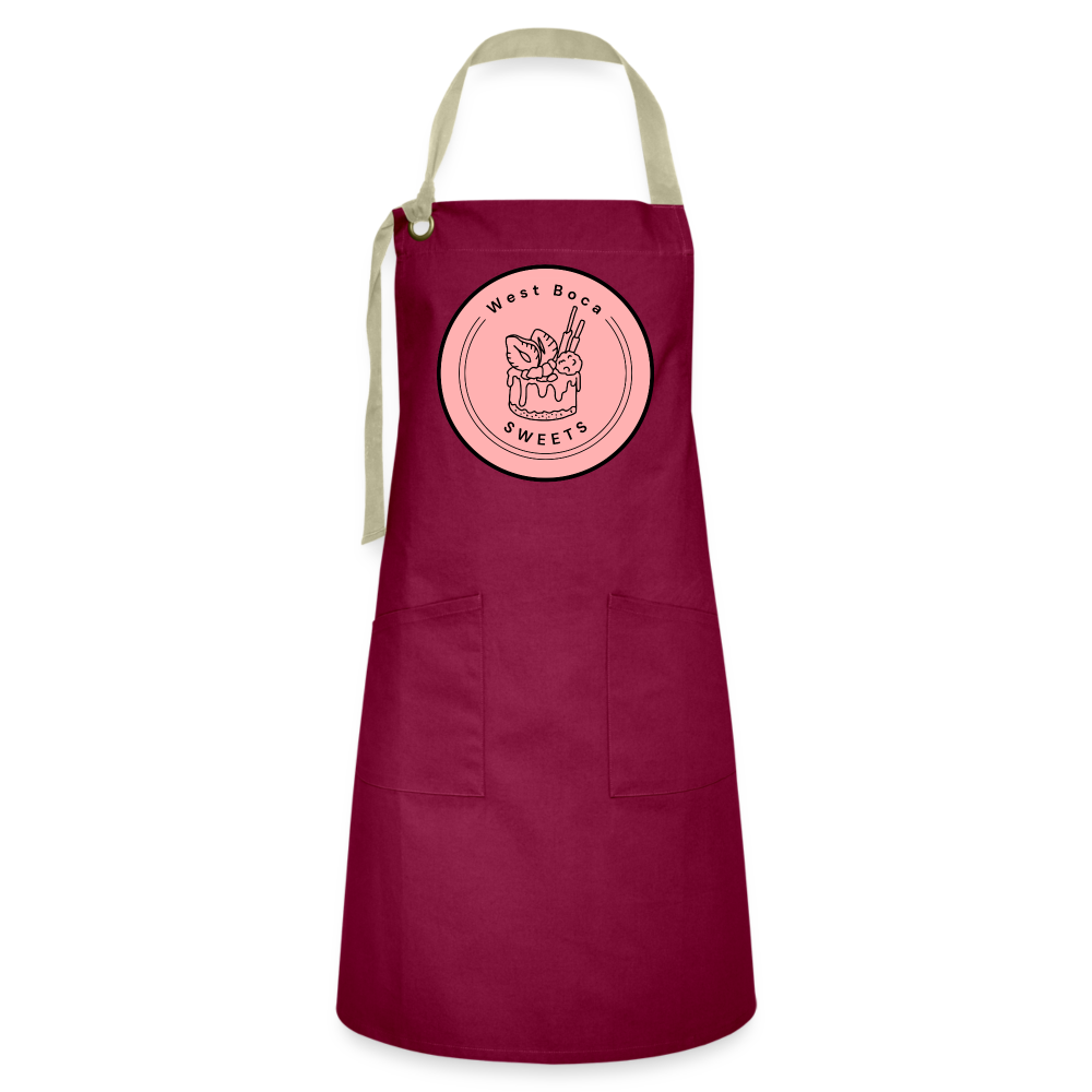CUSTOM WBS: Artisan Apron - burgundy/khaki