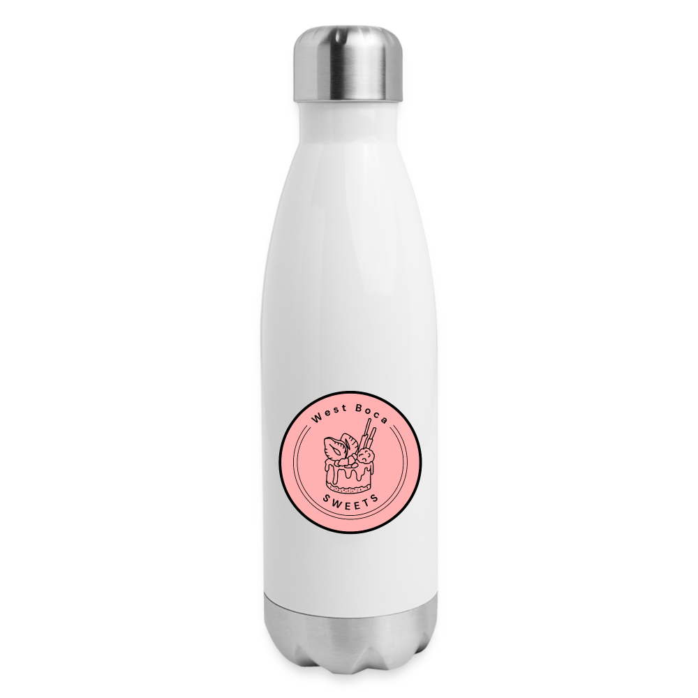 CUSTOM WBS: Insulated Stainless Steel Water Bottle - white