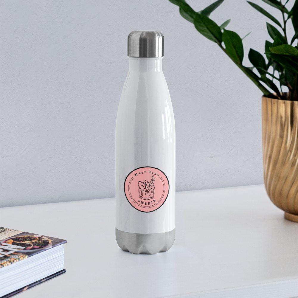 CUSTOM WBS: Insulated Stainless Steel Water Bottle - white