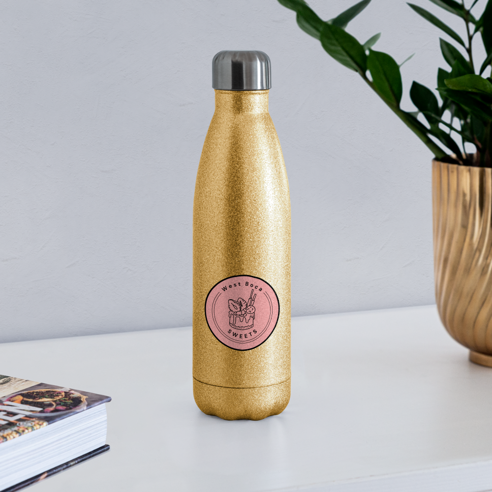 CUSTOM WBS: Insulated Stainless Steel Water Bottle - gold glitter