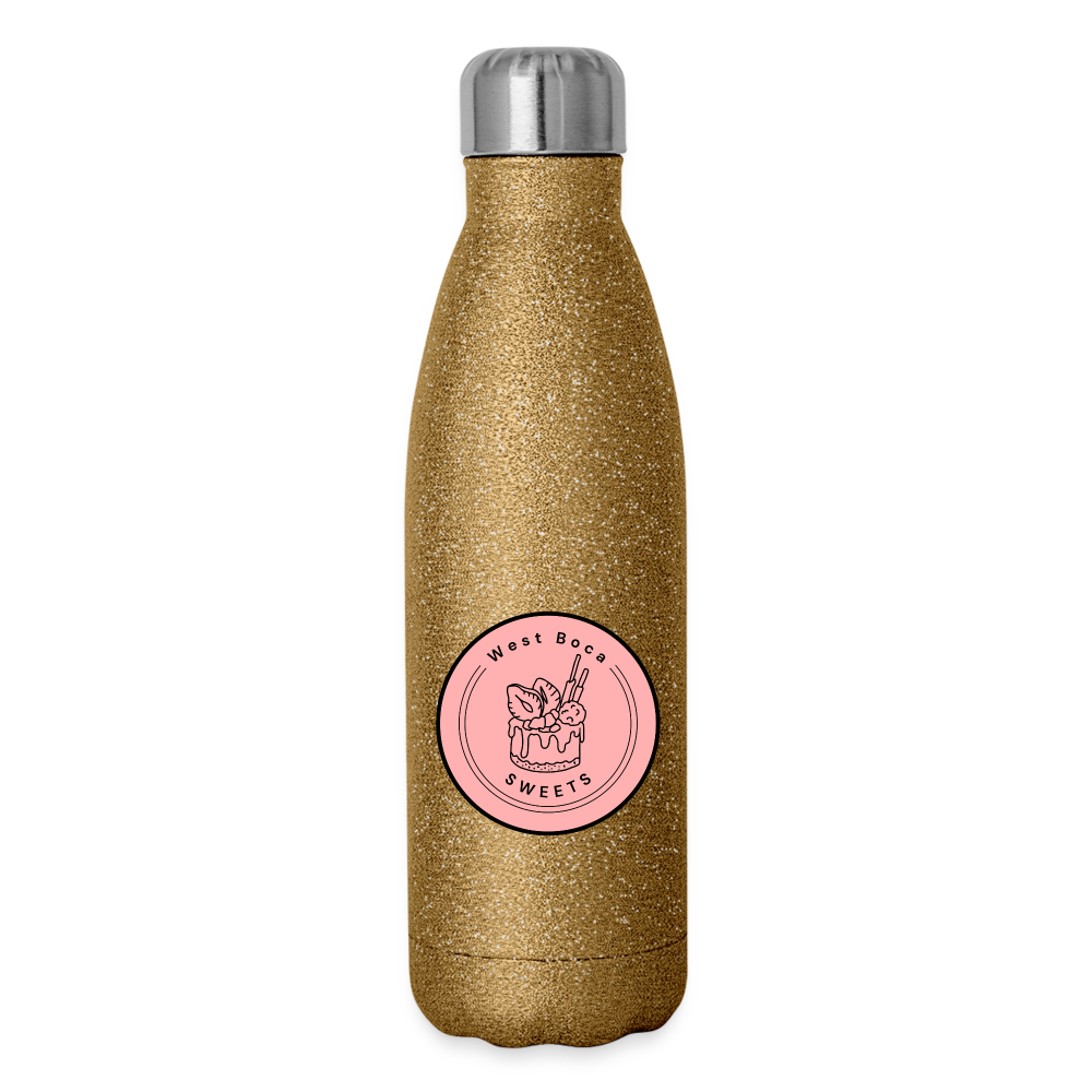 CUSTOM WBS: Insulated Stainless Steel Water Bottle - gold glitter