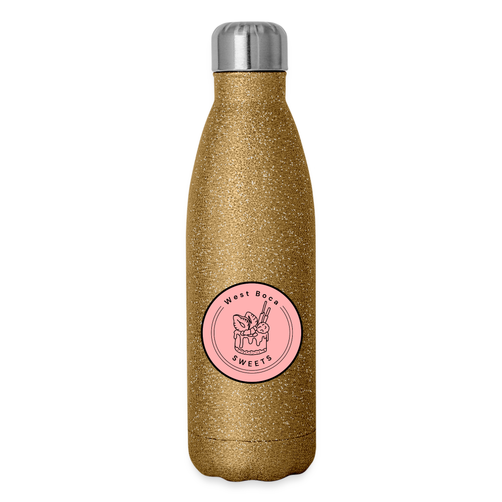 CUSTOM WBS: Insulated Stainless Steel Water Bottle - gold glitter
