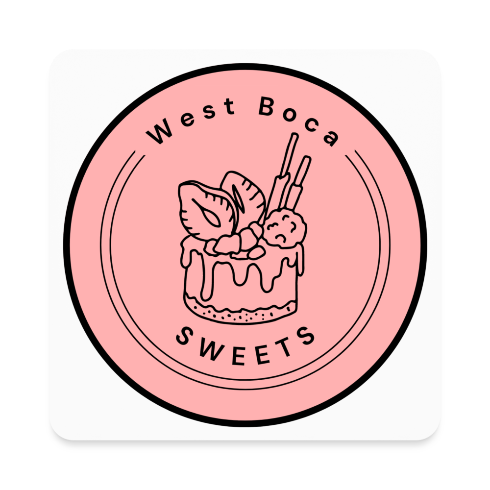 CUSTOM WBS: Square Magnet - white