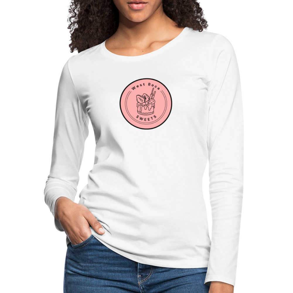 CUSTOM WBS: Women's Premium Long Sleeve T-Shirt - white