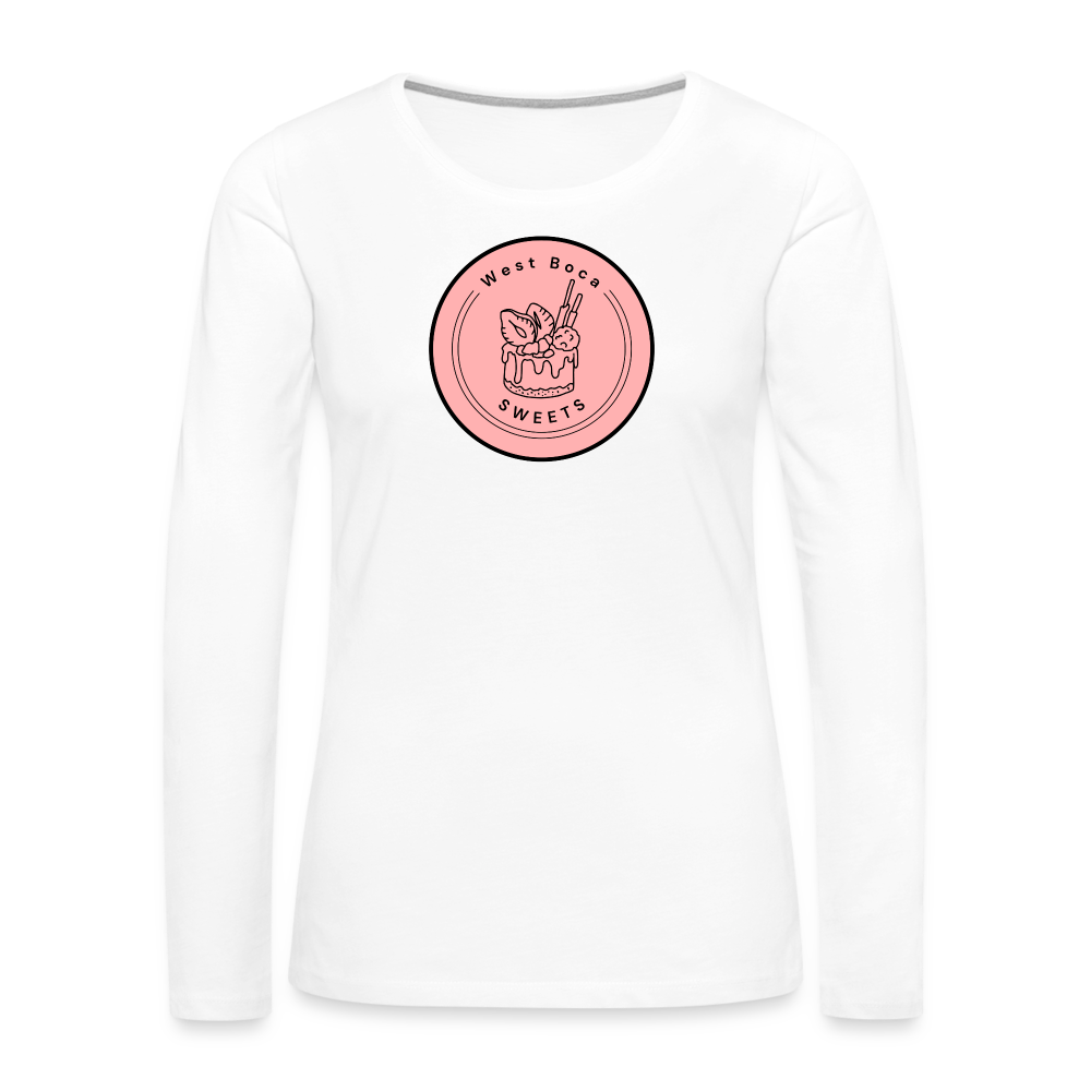 CUSTOM WBS: Women's Premium Long Sleeve T-Shirt - white