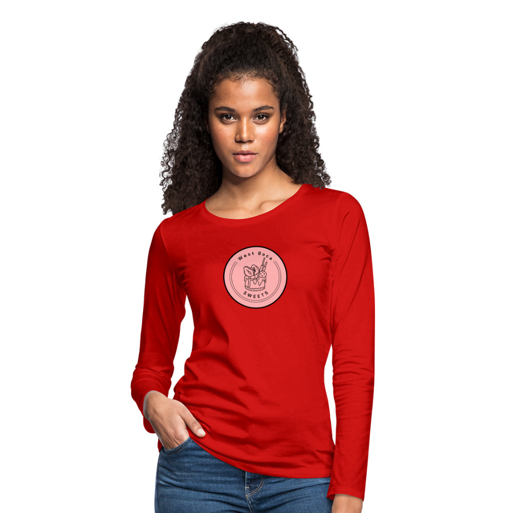 CUSTOM WBS: Women's Premium Long Sleeve T-Shirt - red