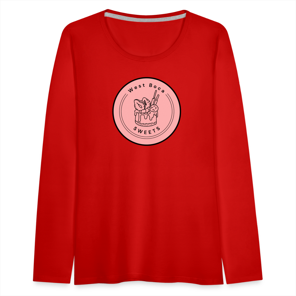 CUSTOM WBS: Women's Premium Long Sleeve T-Shirt - red